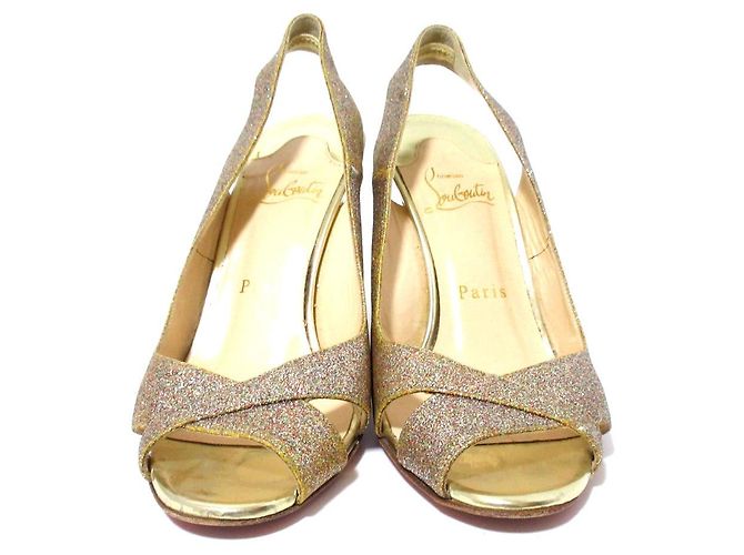 Sandali con zeppa glitter Christian Louboutin Multicolore - vista 2