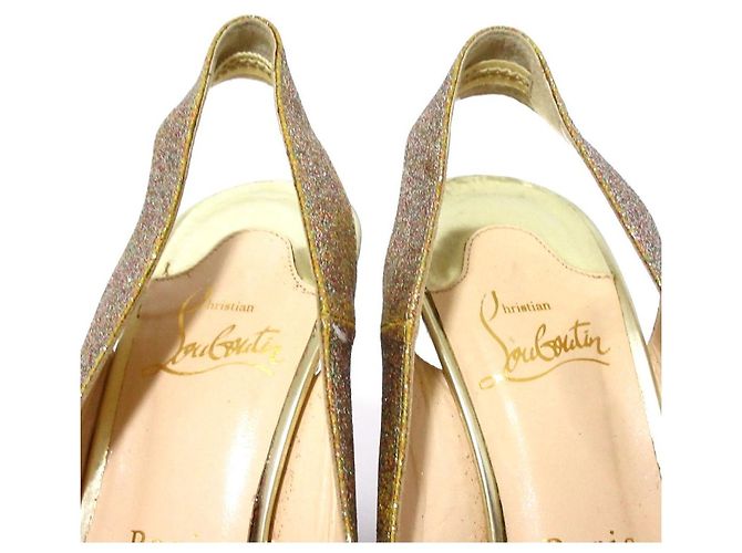 Sandali con zeppa glitter Christian Louboutin Multicolore - vista 6