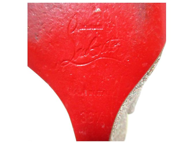 Sandali con zeppa glitter Christian Louboutin Multicolore - vista 8