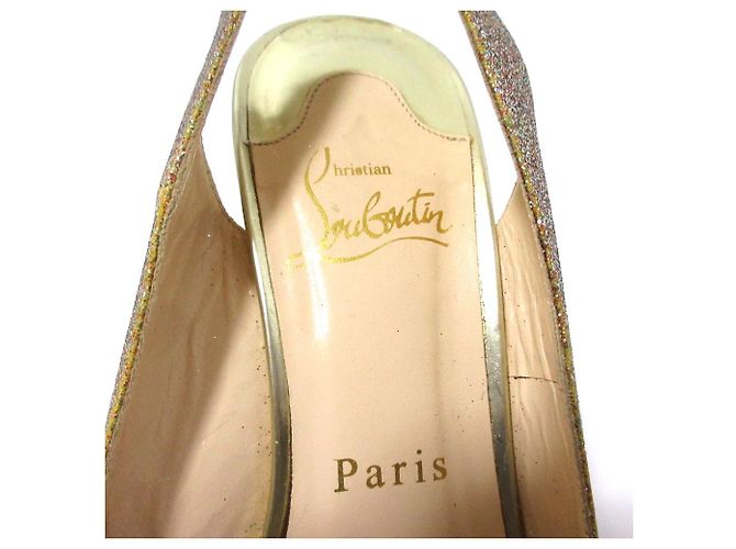 Sandali con zeppa glitter Christian Louboutin Multicolore - vista 9