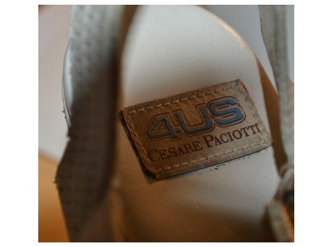 Zeppe Cesare Paciotti in pelle bianche Bianco - vista 6