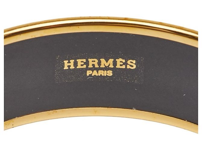 Hermès GM Email Cloisonné Armreif Schwarz Golden - Ansicht 4