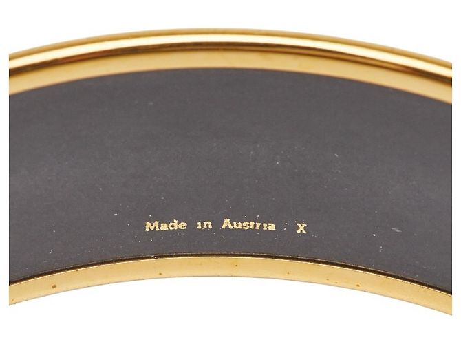 Hermès GM Email Cloisonné Armreif Schwarz Golden - Ansicht 5