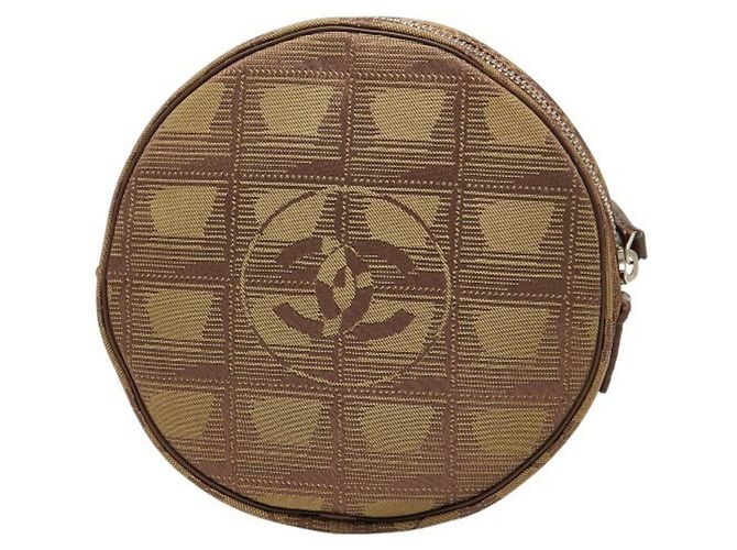 Pochette Rotonda della Nuova Linea di Viaggio Chanel Marrone Cachi - vista 2