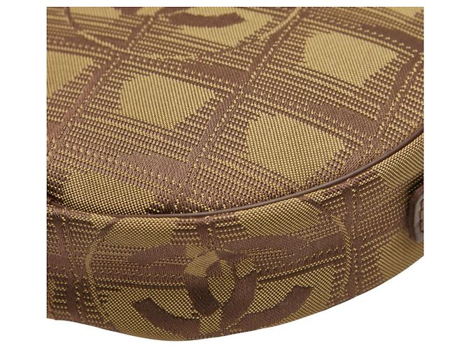 Pochette Rotonda della Nuova Linea di Viaggio Chanel Marrone Cachi - vista 7