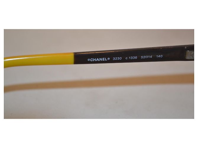 Occhiali Chanel 3230 Marrone Giallo Plastica - vista 7