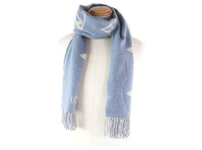 Stola in cashmere blu chiaro Louis Vuitton - vista 3
