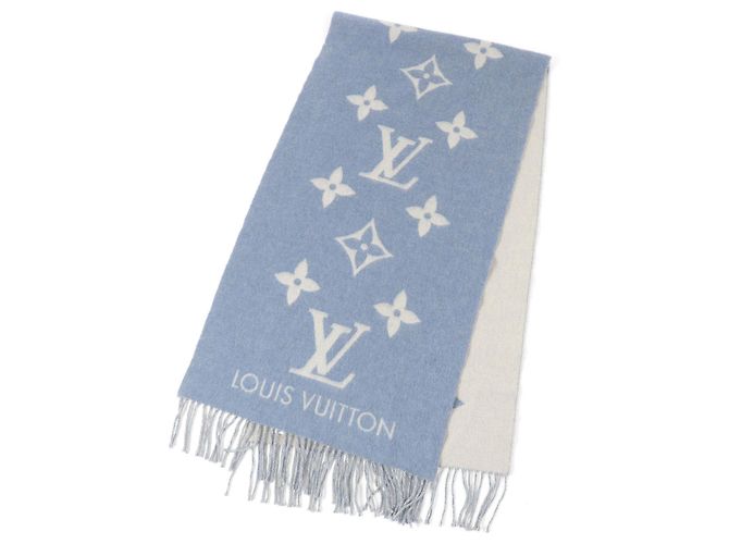 Stola in cashmere blu chiaro Louis Vuitton - vista 4