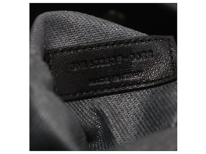 Borsa tote in tela e pelle N S Rive Gauche di Saint Laurent Nero Grigio antracite - vista 12