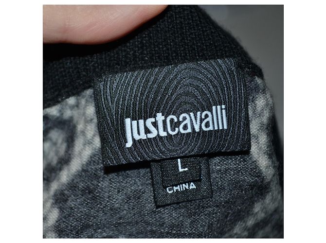 Suéter Just Cavalli manga curta mistura de lã cavalos Multicor - vista 4