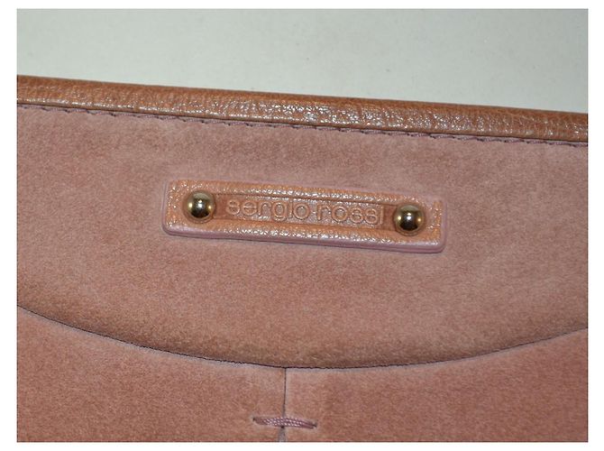 Clutch Sergio Rossi em camurça marrom - vista 3