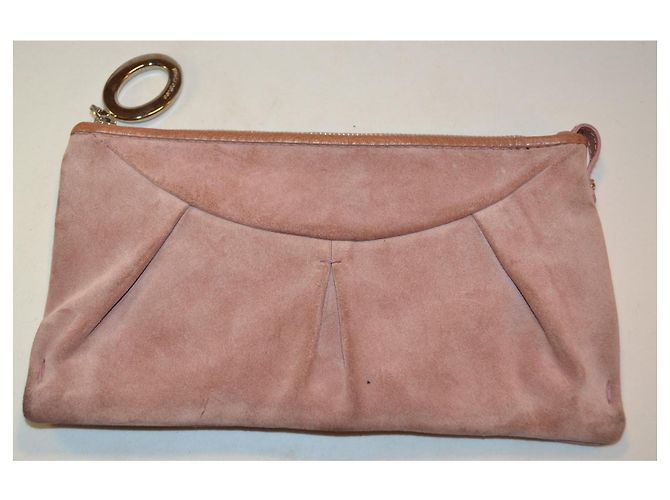 Clutch Sergio Rossi em camurça marrom - vista 4