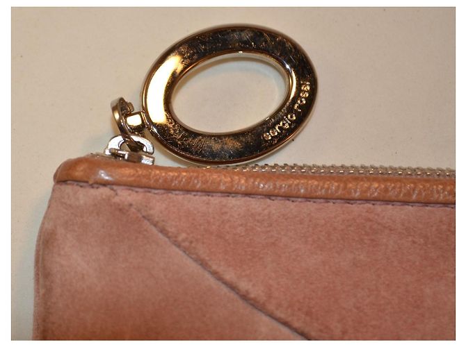Clutch Sergio Rossi em camurça marrom - vista 5