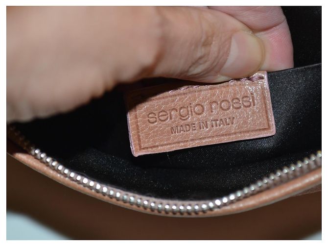 Clutch Sergio Rossi em camurça marrom - vista 7