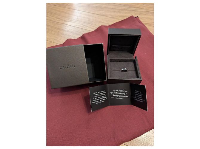 Anello Gucci ICON in oro bianco 18 carati e diamanti Argento - vista 2
