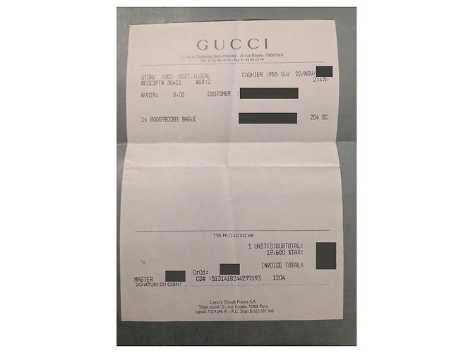 Anello Gucci ICON in oro bianco 18 carati e diamanti Argento - vista 3