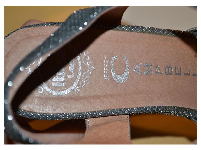Sandali con zeppa Jeffrey Campbell Argento in tessuto Taglia 40 - vista 5