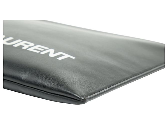 Clutch in pelle nera e multicolore Saint Laurent Nero - vista 4