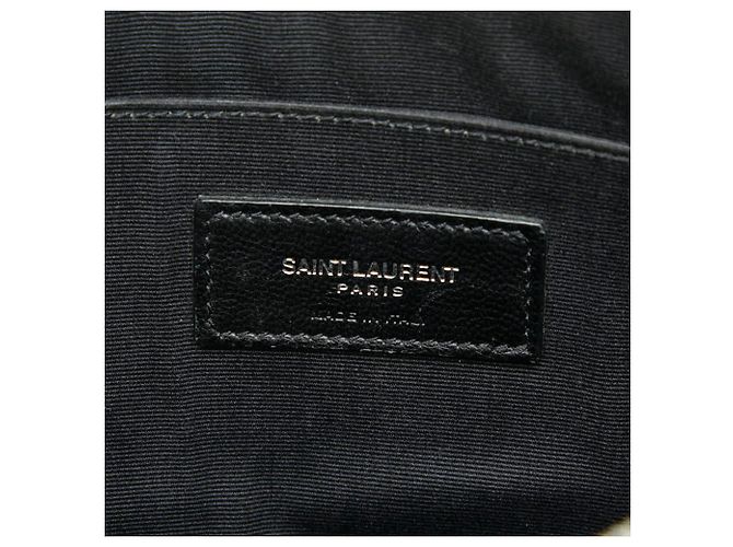 Clutch in pelle nera e multicolore Saint Laurent Nero - vista 7