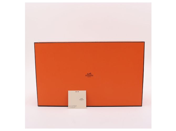 Hermès Neceser Bride PM de Lana Beauty Case PM Negro & Naranja - vista 12