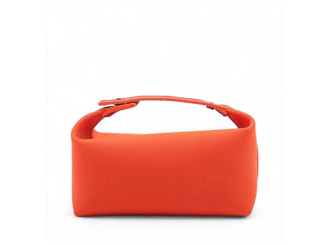 Hermès Neceser Bride PM de Lana Beauty Case PM Negro & Naranja - vista 2