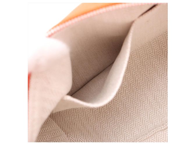Hermès Neceser Bride PM de Lana Beauty Case PM Negro & Naranja - vista 8