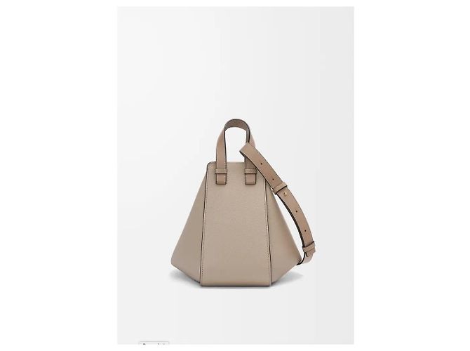 Borsa Hammock Piccola Loewe in Morbida Pelle di Vitello Granata Marrone Beige - vista 8