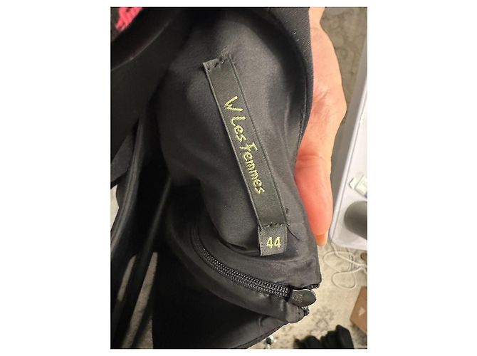 Vestido mini de crepé negro Babylone - vista 14