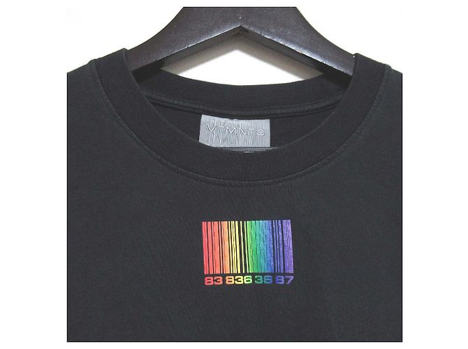 Autre Marque Camiseta de algodón RAINBOW BARCODE de Vetements Negro - vista 4