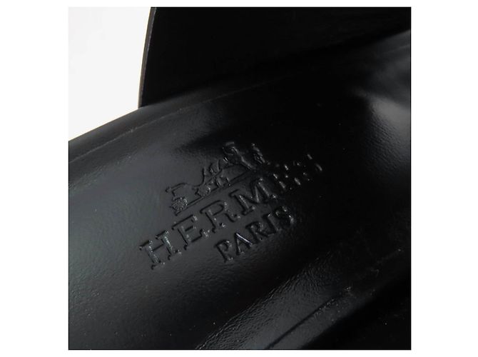 Sandali in metallo e pelle Glennan di Hermès Nero - vista 10