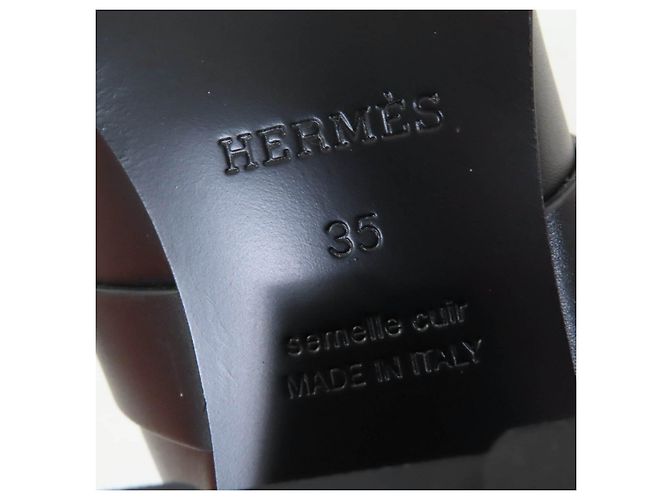 Sandali in metallo e pelle Glennan di Hermès Nero - vista 11