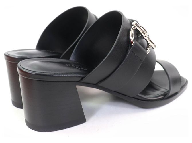 Sandali in metallo e pelle Glennan di Hermès Nero - vista 3