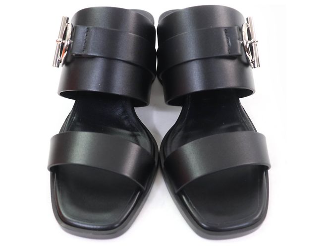 Sandali in metallo e pelle Glennan di Hermès Nero - vista 4
