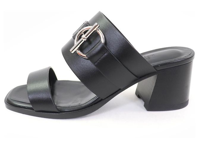 Sandali in metallo e pelle Glennan di Hermès Nero - vista 5