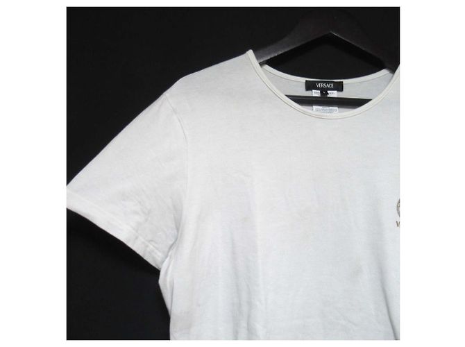 Versace Medusa Druck Baumwoll-T-Shirt Weiß - Ansicht 3