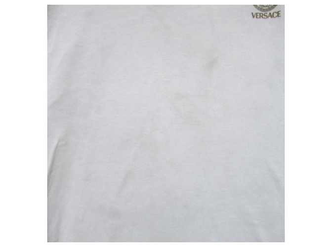 Versace Medusa Druck Baumwoll-T-Shirt Weiß - Ansicht 7