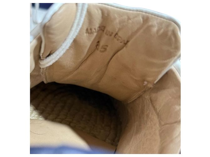 Jil Sander Deutsche Low-Cut Sneakers Weiß Marineblau - Ansicht 10