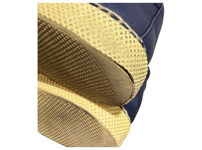 Jil Sander Deutsche Low-Cut Sneakers Weiß Marineblau - Ansicht 13