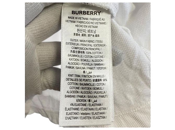Polo de algodón con bordado del logo B de Burberry Blanco - vista 6