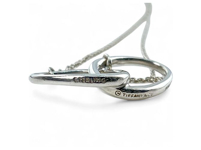 Tiffany & Co Pendente Collana Doppio Anello Tiffany Elsa Peretti Argento - vista 5