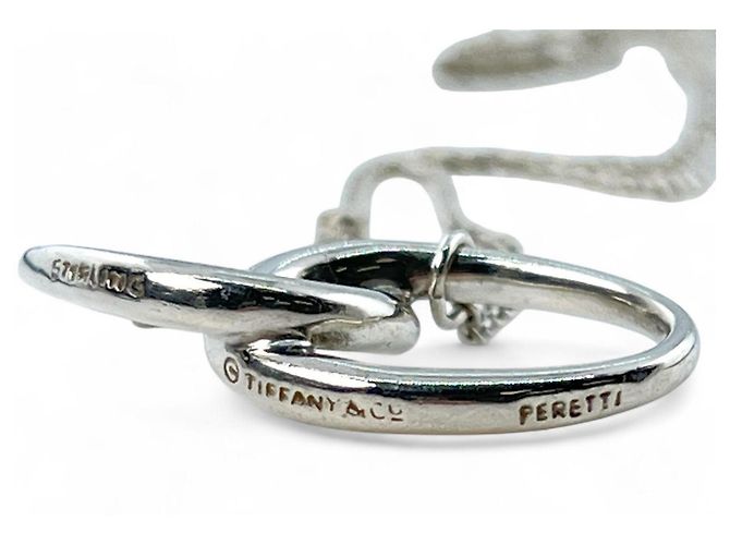 Tiffany & Co Pendente Collana Doppio Anello Tiffany Elsa Peretti Argento - vista 6