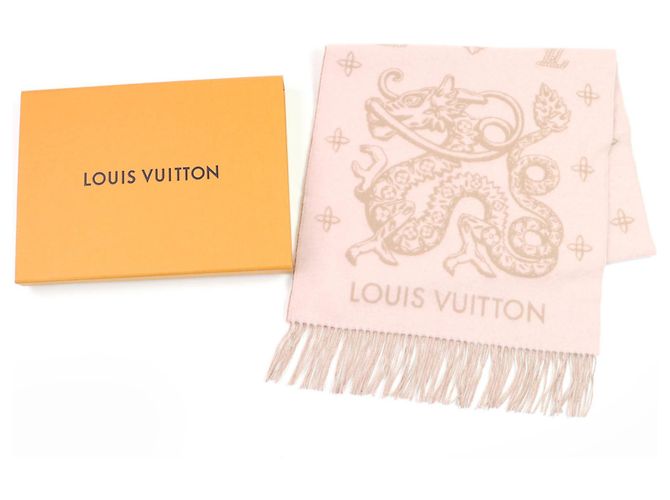 Sciarpa in cashmere rosa Louis Vuitton - vista 2