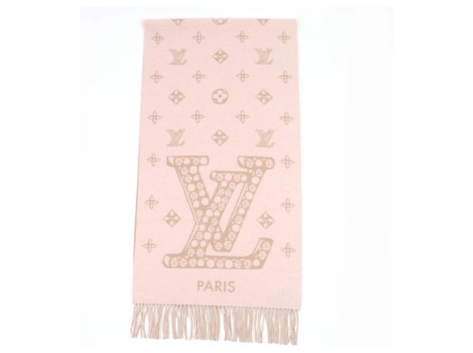 Sciarpa in cashmere rosa Louis Vuitton - vista 3