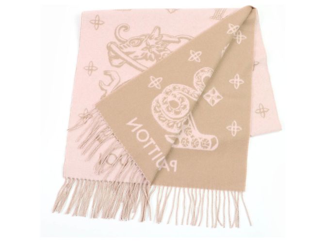 Sciarpa in cashmere rosa Louis Vuitton - vista 4