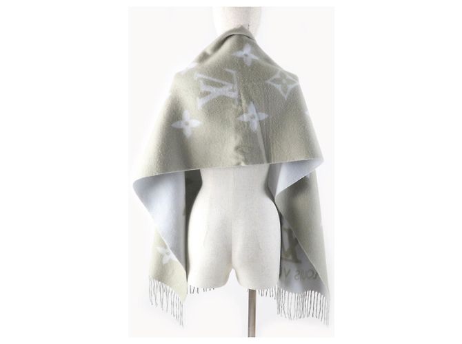 Stola in cashmere Louis Vuitton Marrone Blu chiaro - vista 5