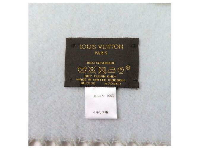 Stola in cashmere Louis Vuitton Marrone Blu chiaro - vista 9