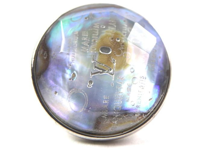 Gemelli in metallo incisi con il logo Louis Vuitton MP1318 Argento - vista 3