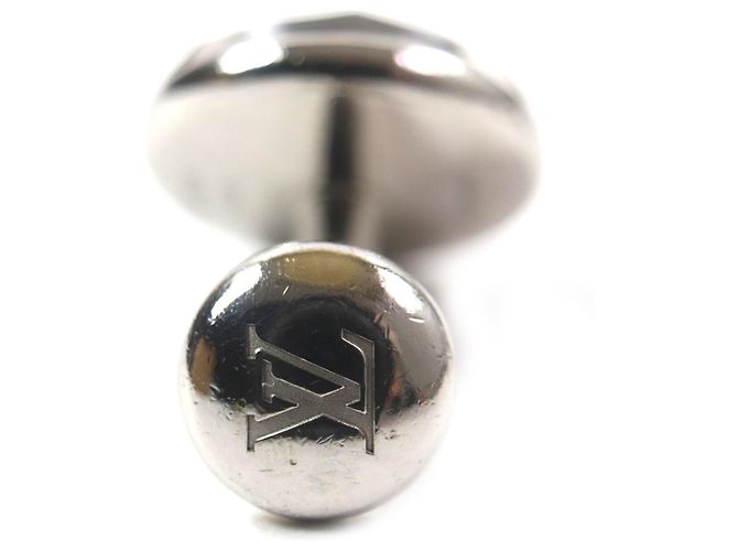 Gemelli in metallo incisi con il logo Louis Vuitton MP1318 Argento - vista 6
