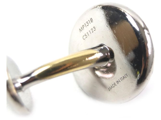 Gemelli in metallo incisi con il logo Louis Vuitton MP1318 Argento - vista 7