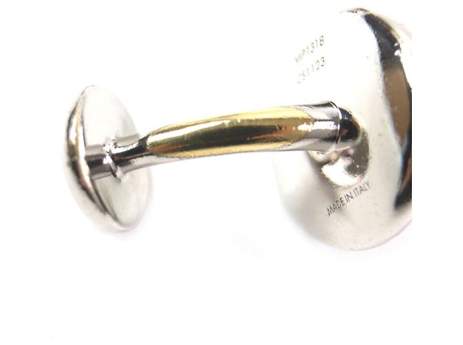 Gemelli in metallo incisi con il logo Louis Vuitton MP1318 Argento - vista 8